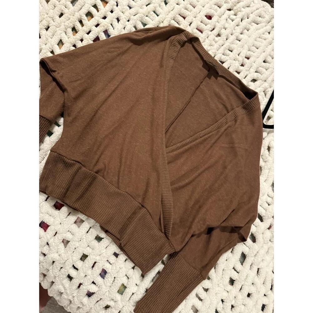 Women’s Wantable Surplice Layering Sweater Brown Medium